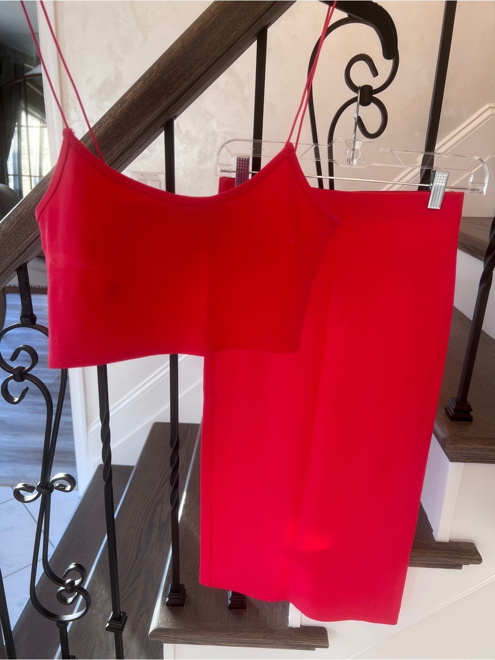 Forever 21 Bodycon Pencil Skirt and Spaghetti Strap Crop Top Set